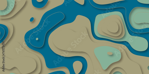 Colorful papercut background multi layers decorative. Vector art design