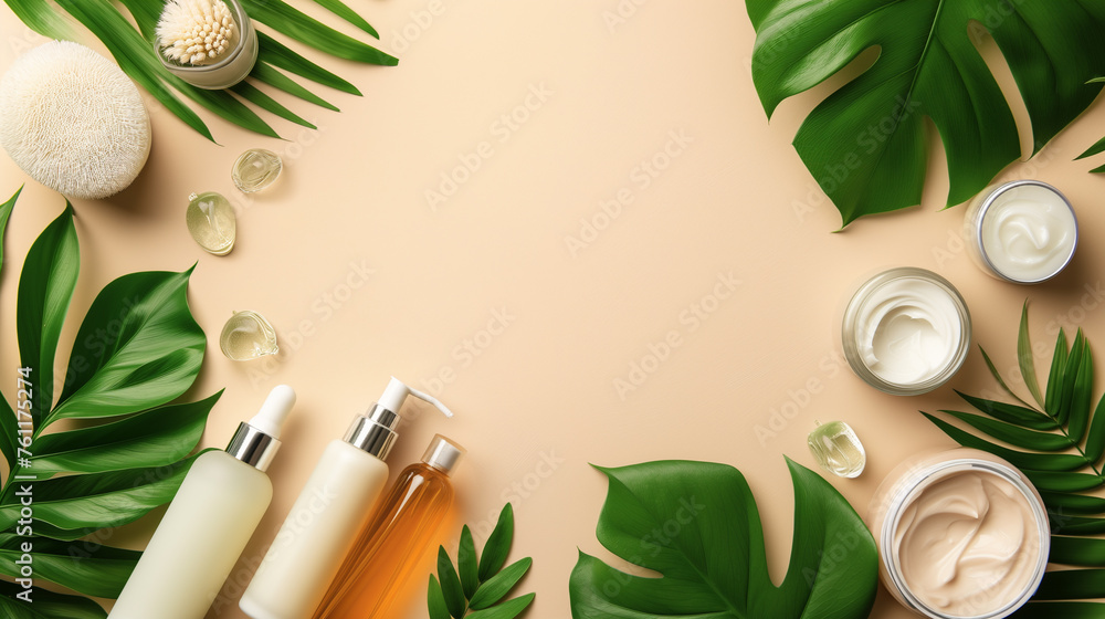 Cosmetic Arrangement with Natural Elements Cosmetic Arrangement with Natural Elements