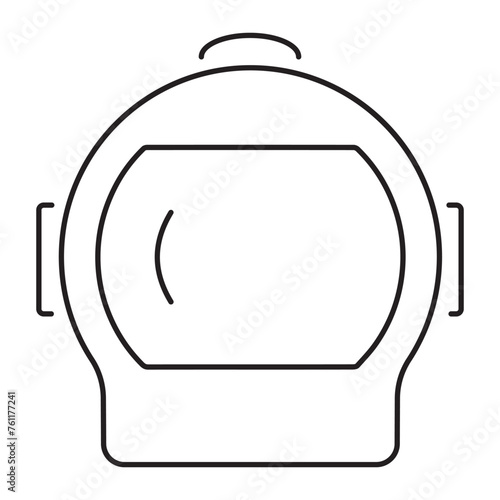 astronaut icon isolated on white background, vector illustration.