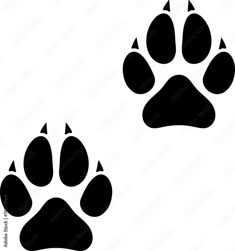 Paw print icon. Animal symbol vector image Paw print icon. Animal symbol vector image