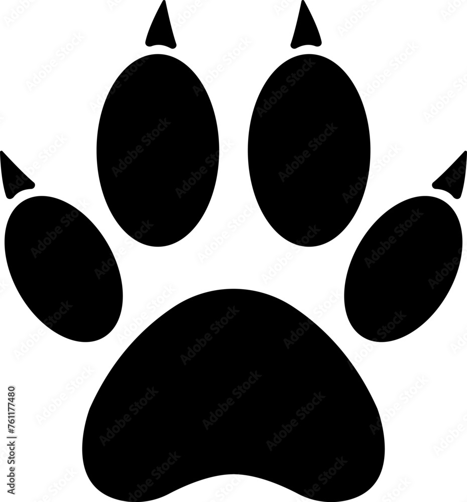 Paw print icon. Animal symbol vector image - obrazy, fototapety, plakaty 