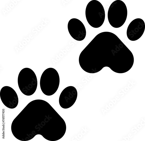 Paw print icon. Animal symbol vector image