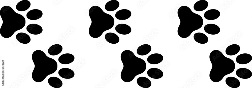 Paw print icon. Animal symbol vector image Paw print icon. Animal symbol vector image