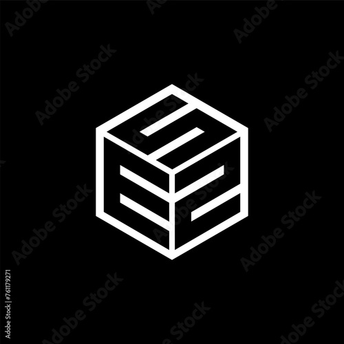 EZS letter logo design with black background in illustrator  cube logo  vector logo  modern alphabet font overlap style. calligraphy designs for logo  Poster  Invitation  etc.