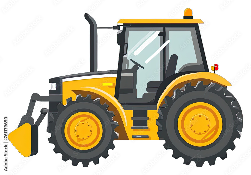 Sturdy Tractor Hitch Metal Attachments Equipment. Isolated on a Transparent Background. Cutout PNG.