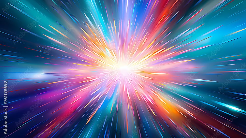 Soft light radial design, explosion of color emotions Soft light radial design, explosion of color emotions