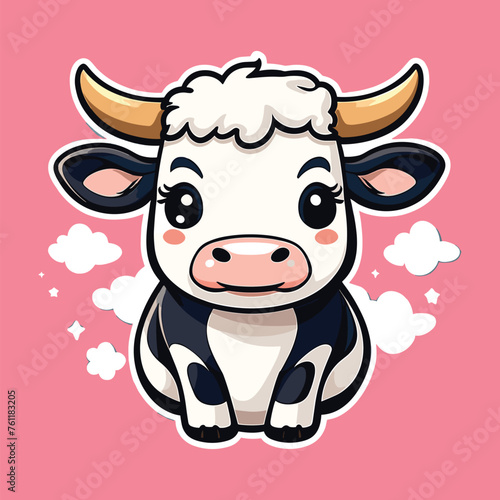 cute cow vector cartoon character