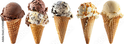 ice cream waffle cone isolated