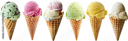 ice cream waffle cone isolated photo