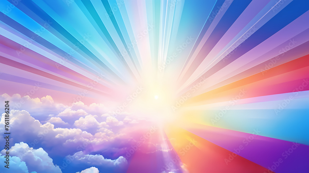 Obraz premium Abstract colorful background with light rays and beams