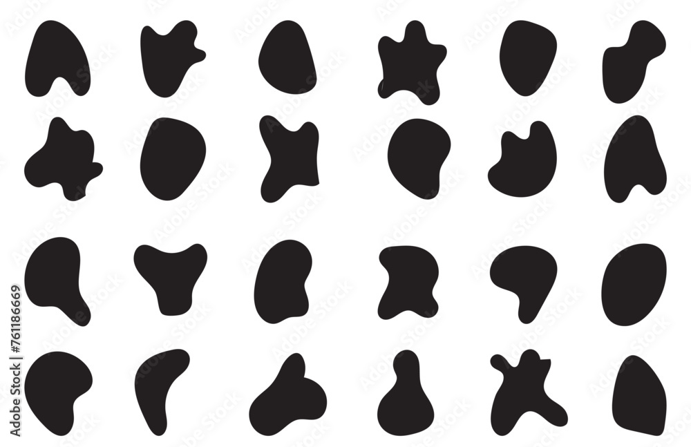 Blob shape organic set. Fluid cooler blob shape vector for abstract design.Irregular random minimal blob form. Abstract watery forms template. Organic blobs set icon on transparent background. Blob shape organic set. Fluid cooler blob shape vector for abstract design.Irregular random minimal blob form. Abstract watery forms template. Organic blobs set icon on transparent background.