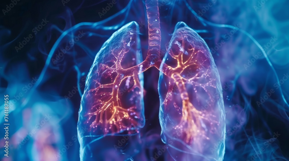 Tuberculosis TB caused by a bacterium called Mycobacterium tuberculosis. Bacteria usually attack the lungs, TB bacteria can attack any part of the body as kidney, spine, and brain - obrazy, fototapety, plakaty 