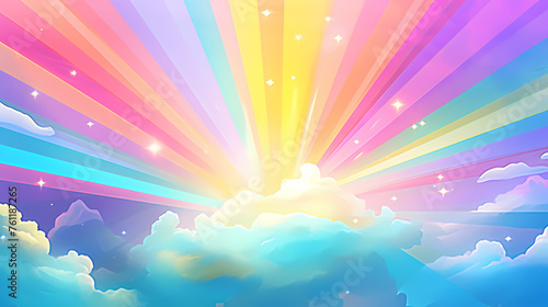 Abstract colorful background with light rays and beams © ma