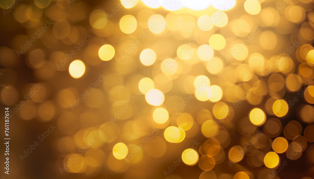 Golden Defocused Lights Background with Copy Space for your design or image