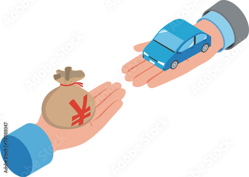 車の売買のイメージイラスト