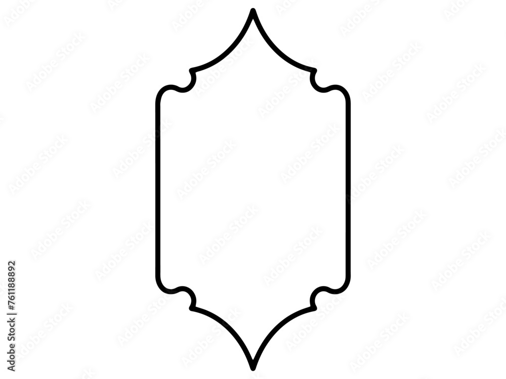 Islamic Frame Line Art Background Islamic Frame Line Art Background