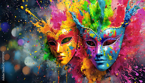 Vivid carnival masks