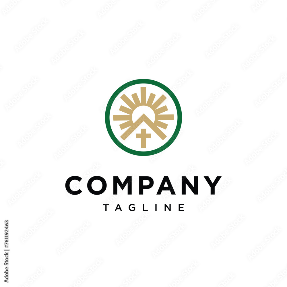Church sun light logo icon vector template.eps Church sun light logo icon vector template.eps