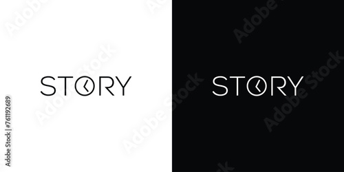 Simple and unique Story logo design
