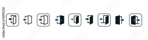 Exit door set icon.eps