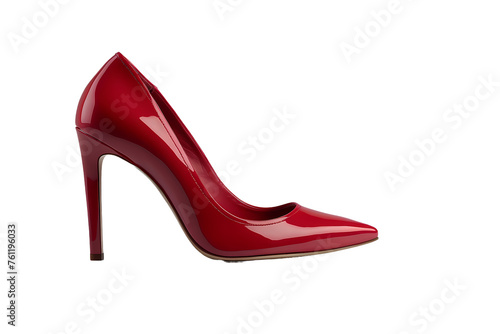 red high heels isolated on transparent background
