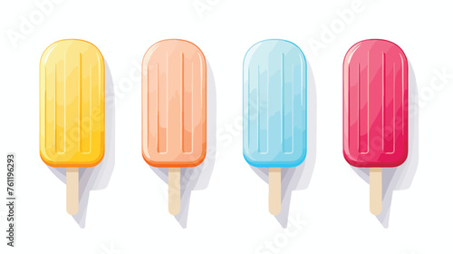 Colored popsicle icon flat design Vector flat