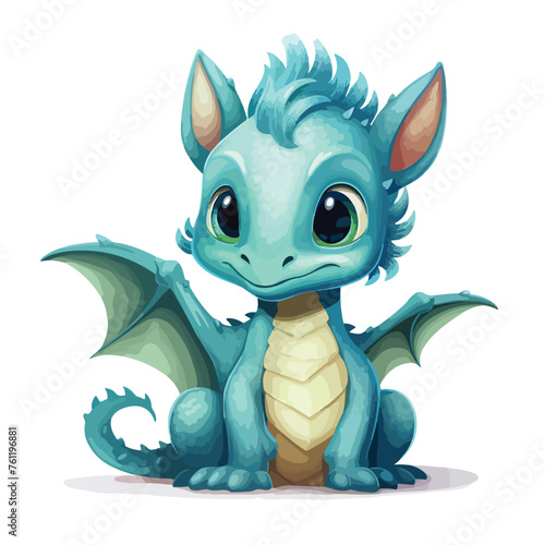 Baby dragon Clipart isolated on white background 