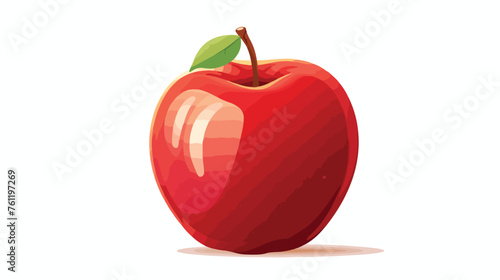 Apple icon in flat style isolated on the white background