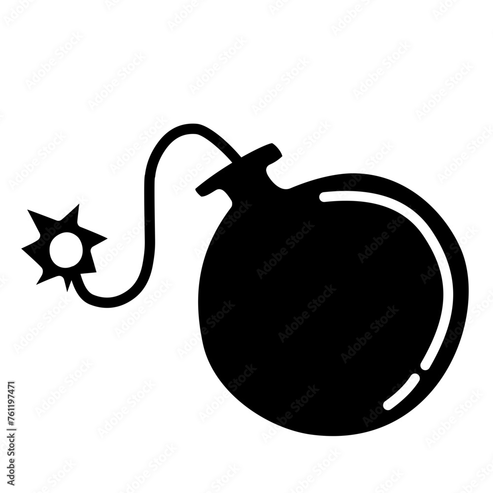 bomb glyph icon bomb glyph icon