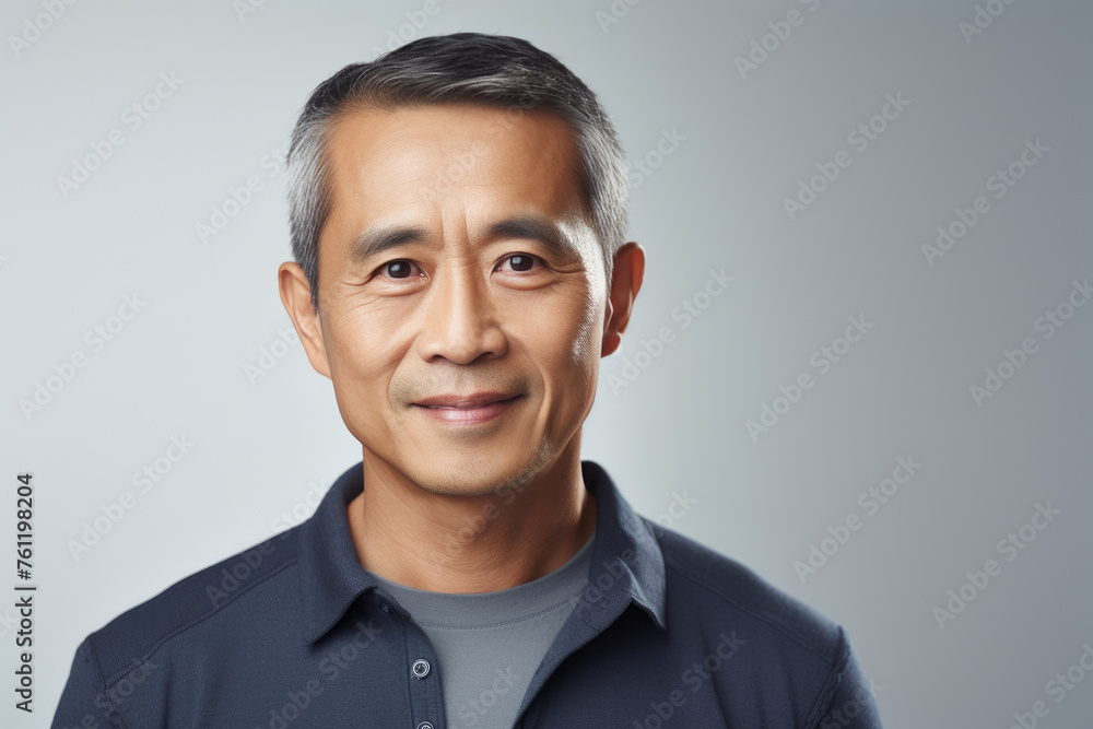 Portrait of a mature asian man with a smile Portrait of a mature asian man with a smile
