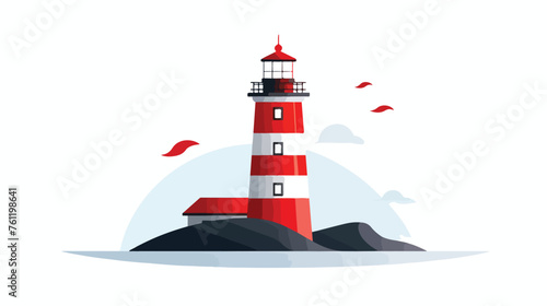 Lighthouse sea lifestyle nautical marine icon. 