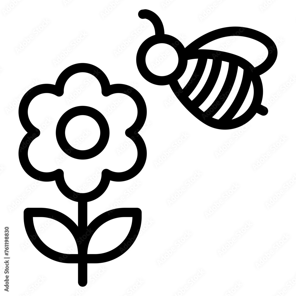 bee and flower icon
