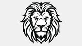 Lion face outline vector for t shirt design and other