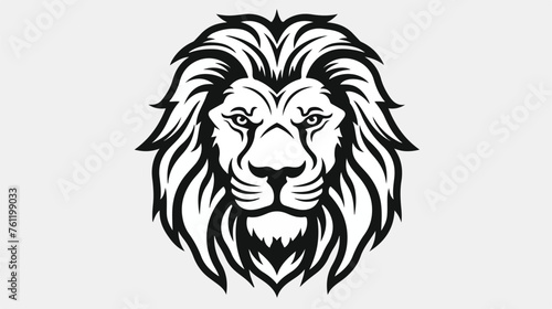 Lion face outline vector for t shirt design and other © Noman