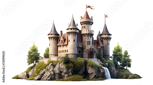 castle in the country isolated on transparent background