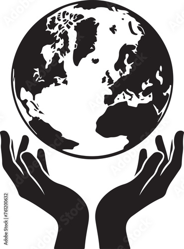 World Earth Day silhouette vector