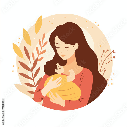 Breastfeeding Clipart isolated on white background