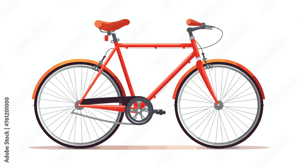 Bicycle vector isolated on white backgroundtop view