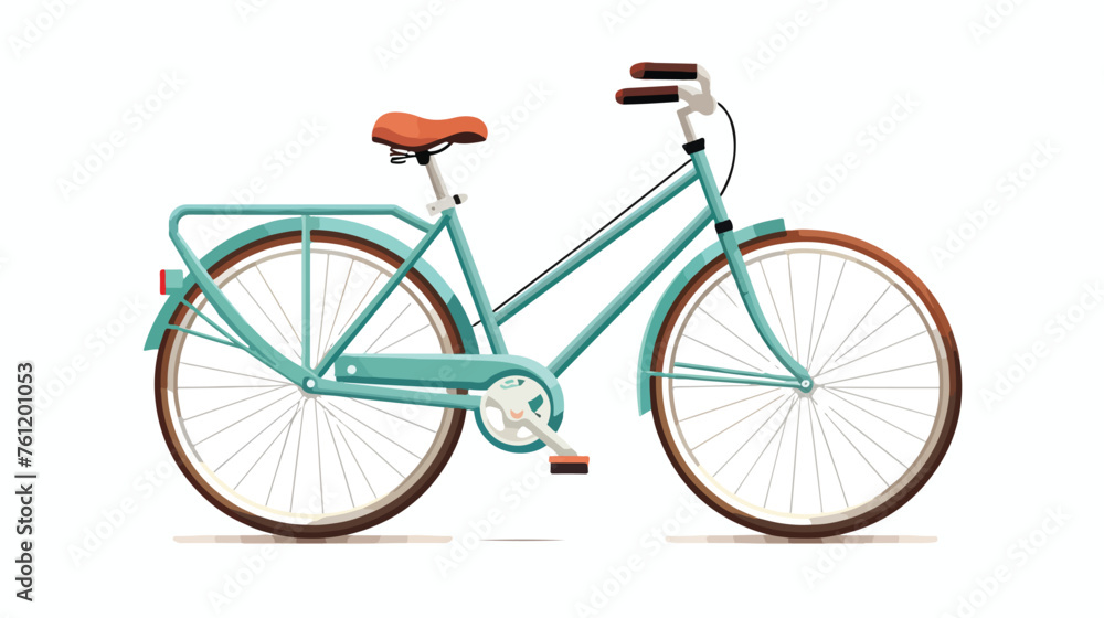 Bicycle vector isolated on white backgroundtop view