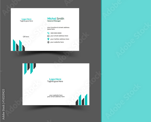 Business cards templates. Modern business cards. Business card layout. An elegant and simple business card design template. business card design with mockup. Business card template.