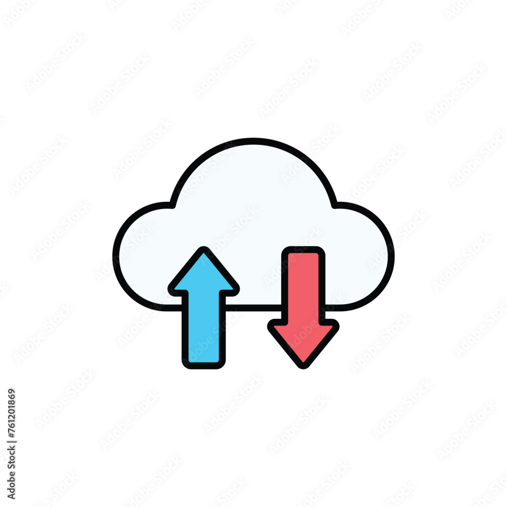 Cloud icon design with white background stock illustration Cloud icon design with white background stock illustration