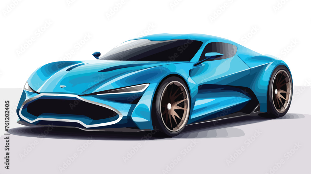 Blue racing concept car. Image of a car
