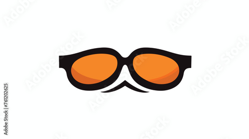 Mustache and Glasses vector icon. Flat EPS flat vector