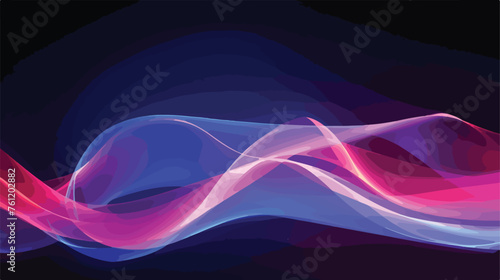 Fototapeta Naklejka Na Ścianę i Meble -  Neon glowing wave magic energy and light motion background