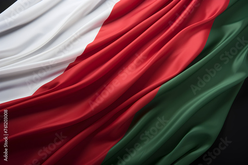 Unfurled Hungarian Flag Symbolising Strength, Fidelity and Hope