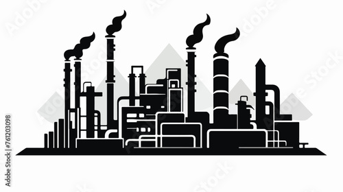 Oil refinery icon isolated sign symbol vector illustration