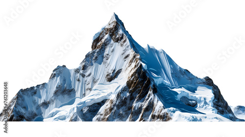 A mountain peak on a white or transparent background. PNG file