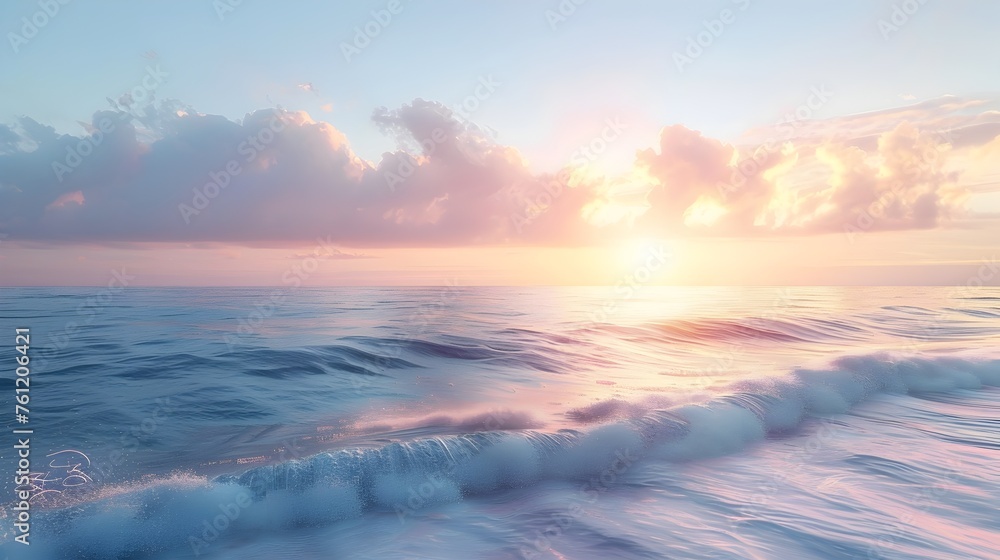 Stunning Ocean Sunrise and Sunset in Soft Pastels, To provide a visually appealing and calming