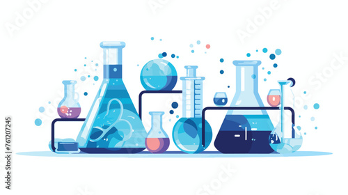 Science design. Research concept. Chemistry illustration