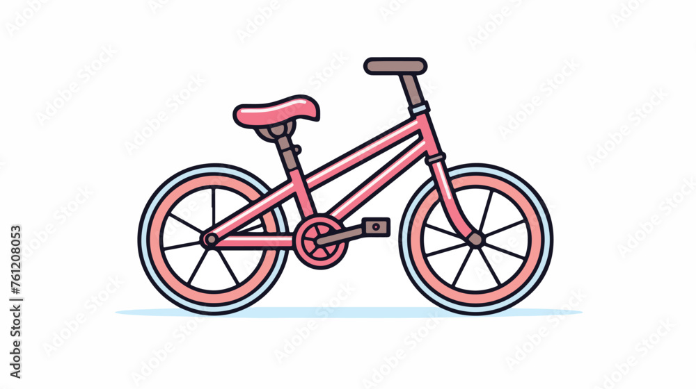 Sign bike icon outline style flat vector